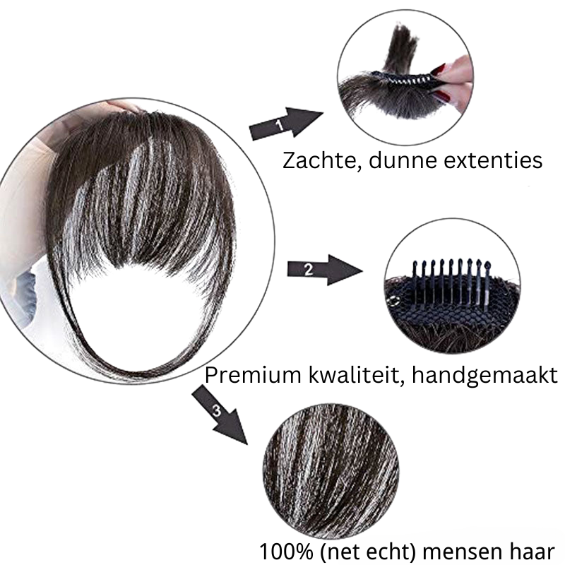 3D Clip-in Pony - Levensecht Haar