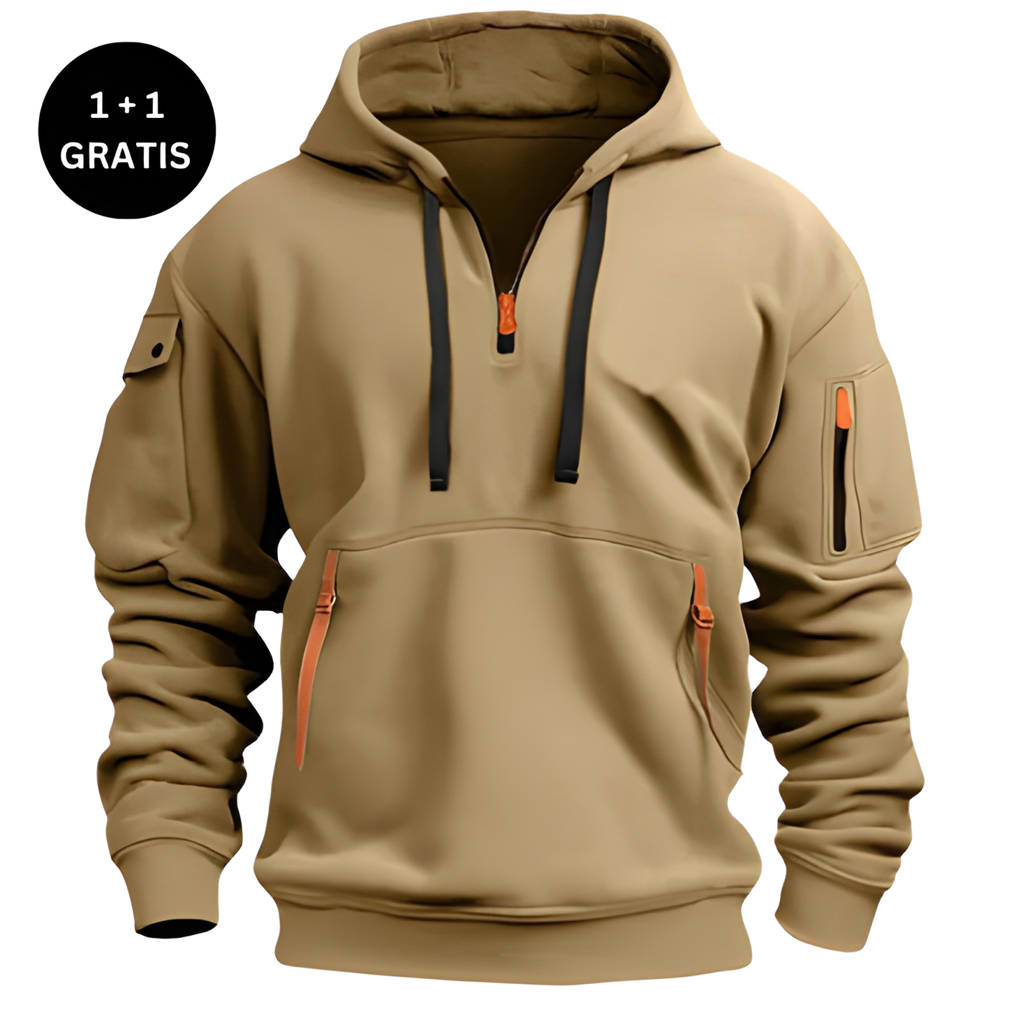 MAX | STIJLVOLLE HOODIE MET RITSEN