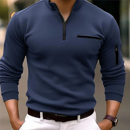 Theodor - Sportpoloshirt met lange mouwen