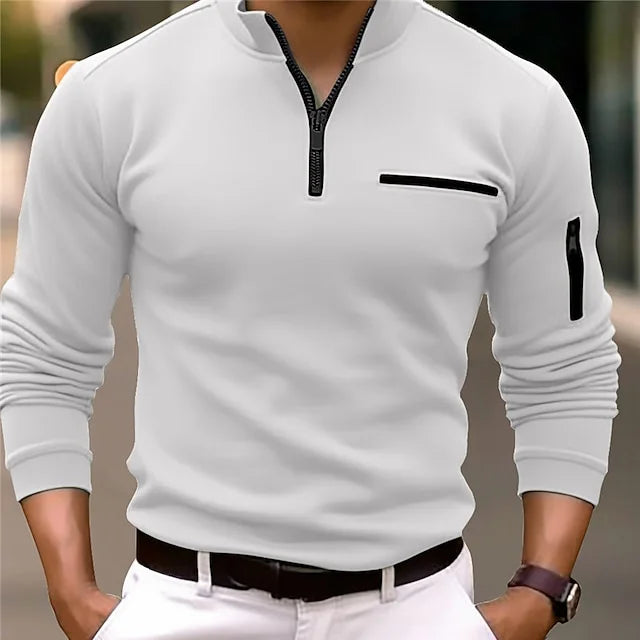 Theodor - Sportpoloshirt met lange mouwen